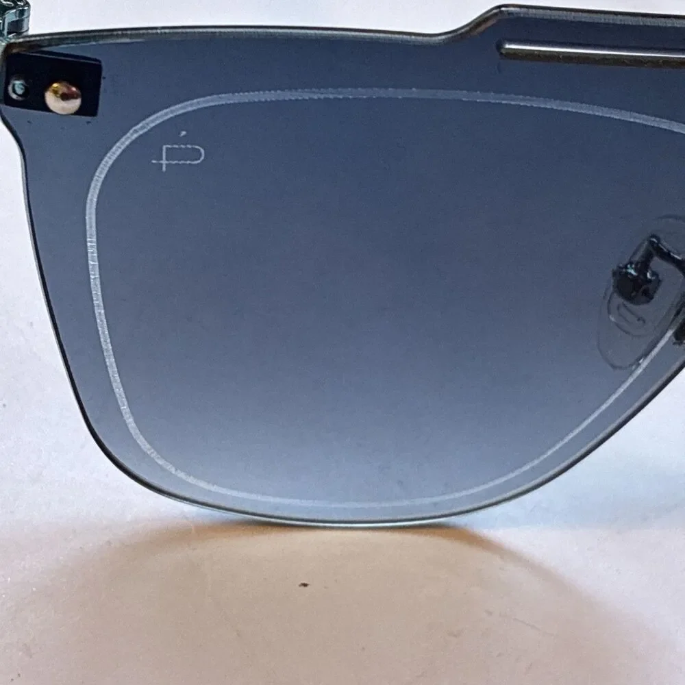 Prive Revaux Shady Business Rimless Blue Gradient Lens Women's Sunglasses